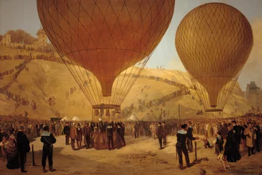 La partida de Léon Michel Gambetta (1838-82) en el globo 